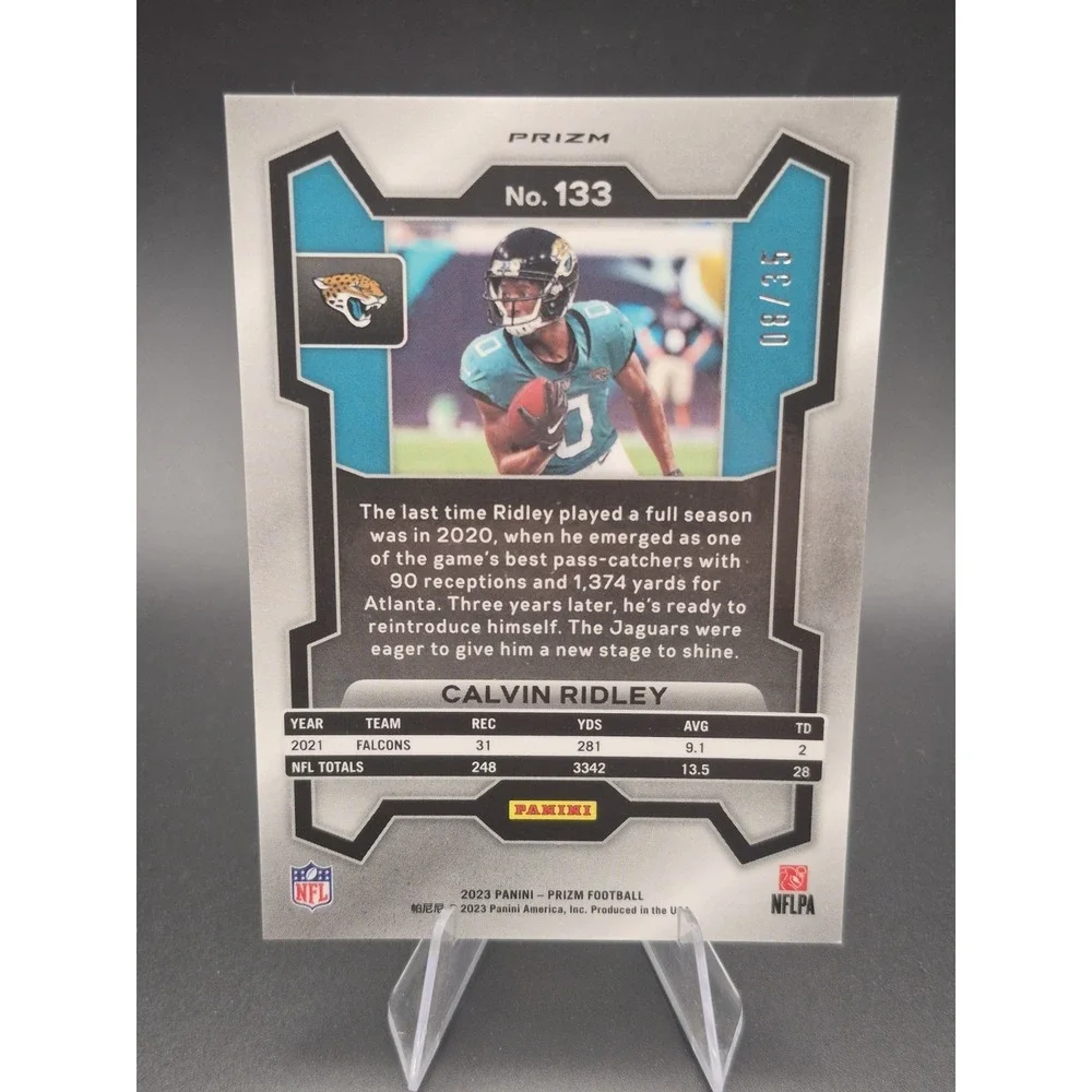 2023‎ Panini Prizm Calvin Ridley #133 Purple No Huddle Prizm /35 Jaguars